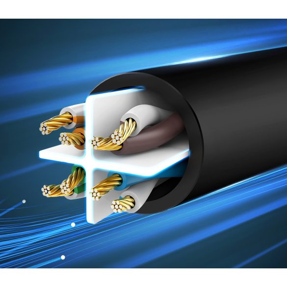 UGREEN Ethernet RJ45 hálózati kábel, Cat.6, UTP, 2m (fekete)