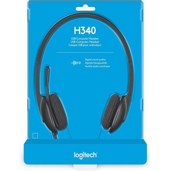 Logitech Headset H340 mikrofonos fejhallgató USB csatlakozó