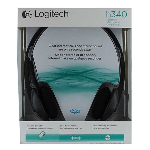 Logitech Headset H340 mikrofonos fejhallgató USB csatlakozó