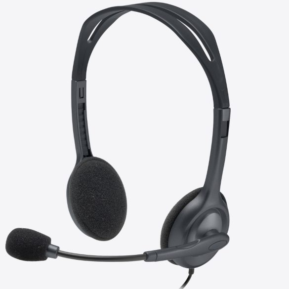 Logitech H111 mikrofonos fejhallgató, Fekete