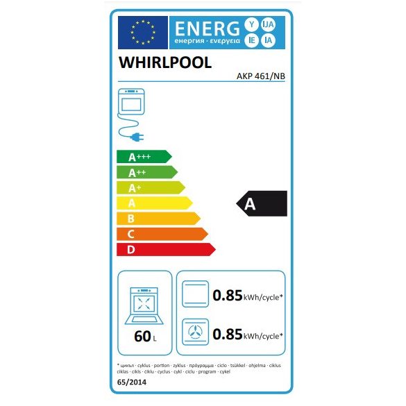 Whirlpool AKP 461NB beépíthető sütő, fekete