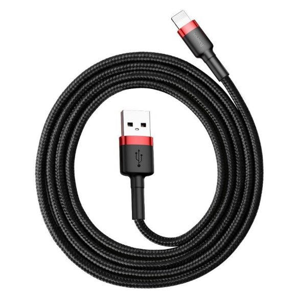 Baseus Cafule 2.4A Lightning USB-kábel 0.5m (fekete-piros)