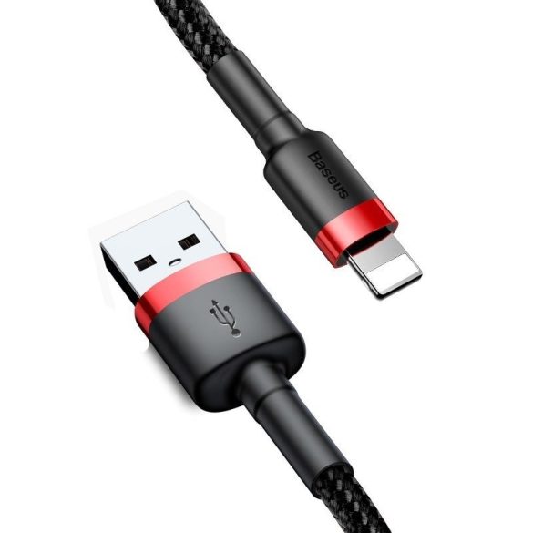 Baseus Cafule 2.4A Lightning USB-kábel 0.5m (fekete-piros)