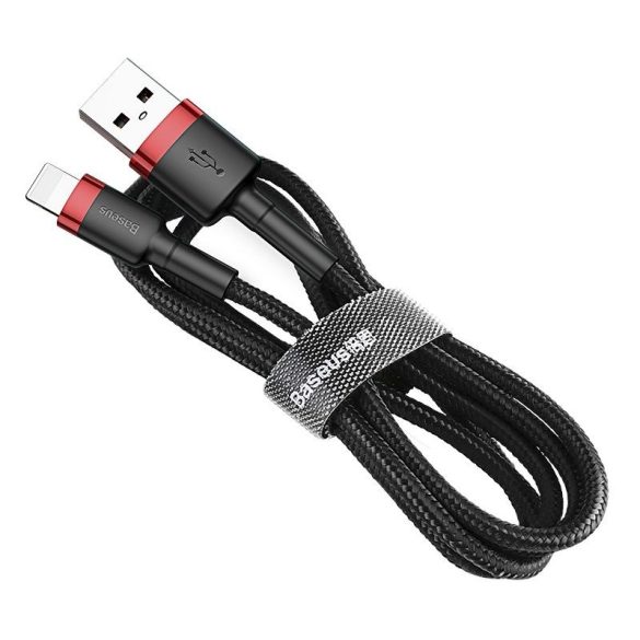 Baseus Cafule 2.4A Lightning USB-kábel 0.5m (fekete-piros)