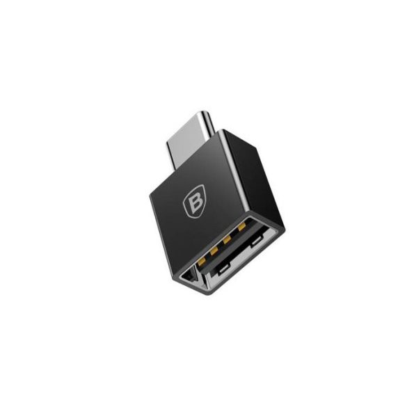 Baseus Exquisite USB-USB-C 2.4A adapter (fekete)