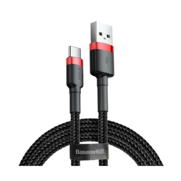 USB-USB-C kábel Baseus Cafule 3A 1m (piros-fekete)