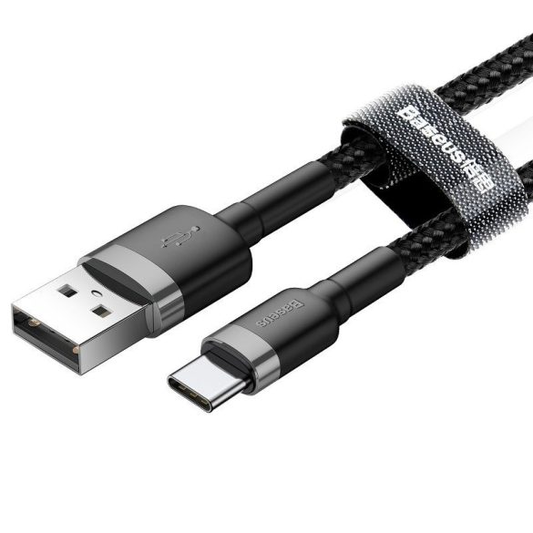 USB-USB-C kábel Baseus Cafule 2A 2m (szürke-fekete)