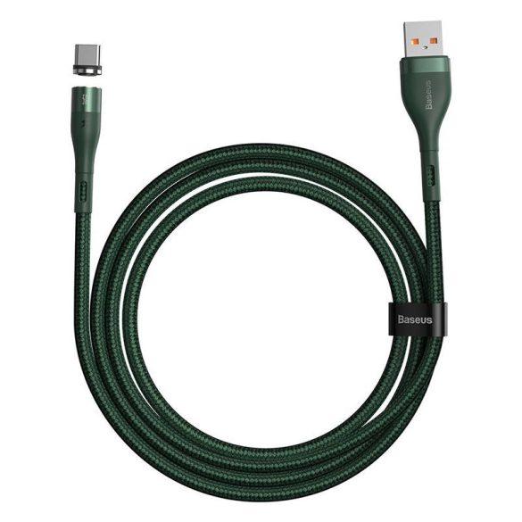 USB mágneses kábel - USB-C Baseus Zinc 5A 1m (zöld)