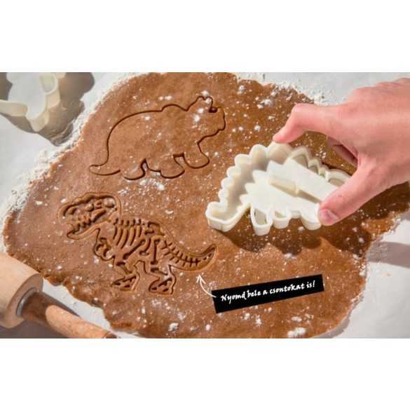 3D dínós sütitészta vágó (3-as szett)