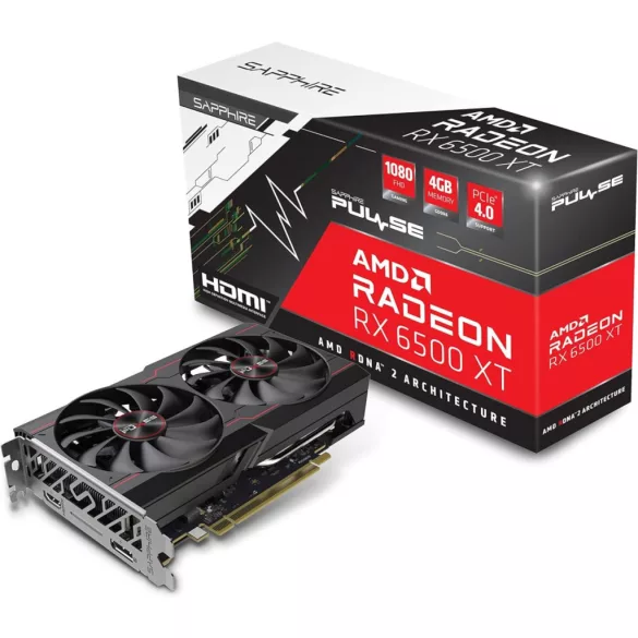 Sapphire Radeon RX6500 XT 4GB DDR6 Pulse Gaming OC