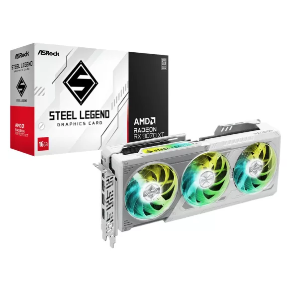 ASRock Radeon RX9070 XT Steel Legend 16GB