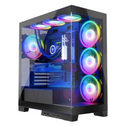 Modecom Volcano Space Apex ARGB Tempered Glass Black