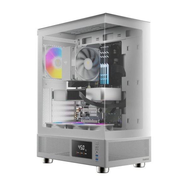 Gamdias Atlas E1 ARGB Tempered Glass White