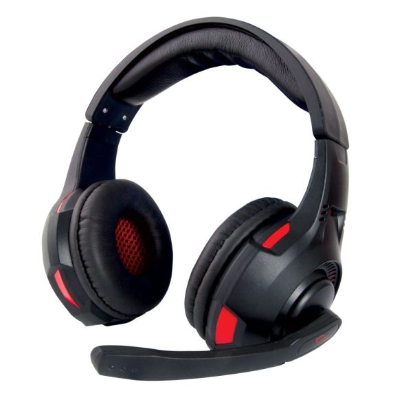Esperanza EGH370 Stryker Jack 3.5mm fekete-piros mikrofonos gamer fejhallgató