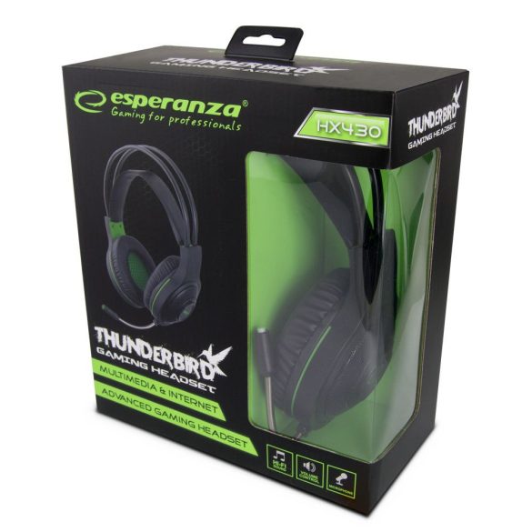 Esperanza Stereo gamer mikrofonos fejhallgató THUNDERBIRD