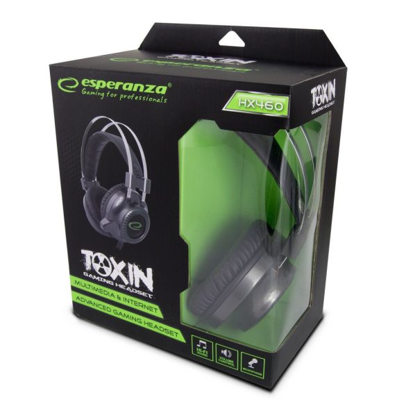 Esperanza Stereo gamer mikrofonos fejhallgató TOXIN