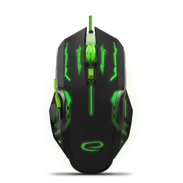 Esperanza Vezetékes gamer egér 6D optikai USB MX403 APACHE Zöld