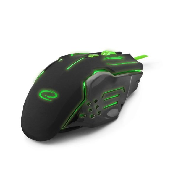 Esperanza Vezetékes gamer egér 6D optikai USB MX403 APACHE Zöld