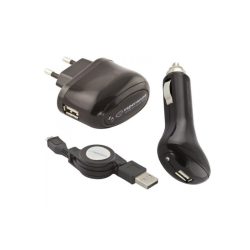 Esperanza USB CARutazótöltő + microUSB Kábel EZ116