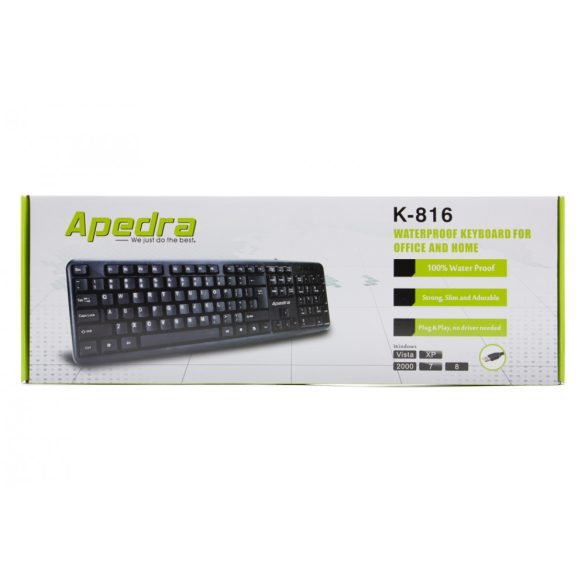 Apedra K-816 fekete USB billentyűzet