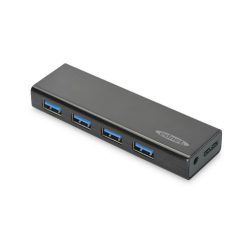   Ednet 85155 interfész hub USB 3.0 (3.1 Gen 1) Micro-B 5000 Mbit/s Fekete