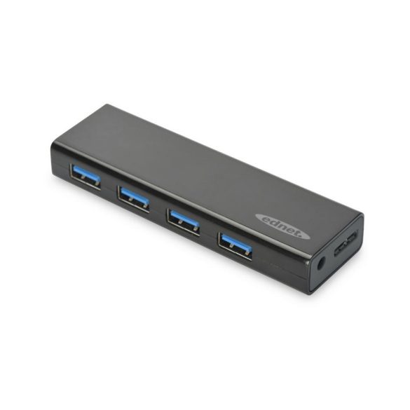 Ednet 85155 interfész hub USB 3.0 (3.1 Gen 1) Micro-B 5000 Mbit/s Fekete